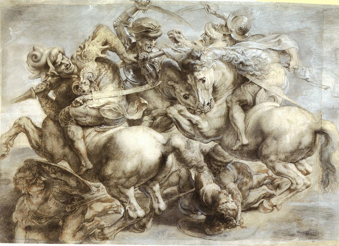 Copia di Rubens della Battaglia di Anghiari di Leonardo